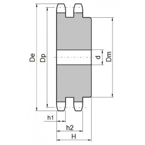 Koło łańcuchowe 05B-2-z12 (8x3mm)