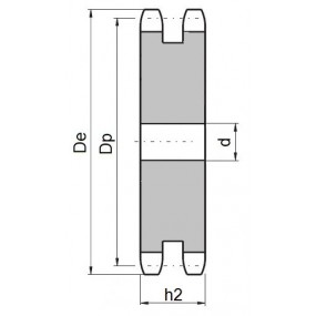 Koło łańcuchowe bez piasty 05B-2-z37 (8x3mm)