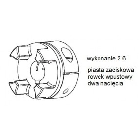 Piasta kłowa ROTEX GS19 fi11 wyk. 2.6