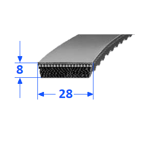 Pas szerokoprofilowy SVX 28x8 1060 OPTIBELT