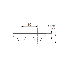 Pas zębaty 16-T10-650 z65